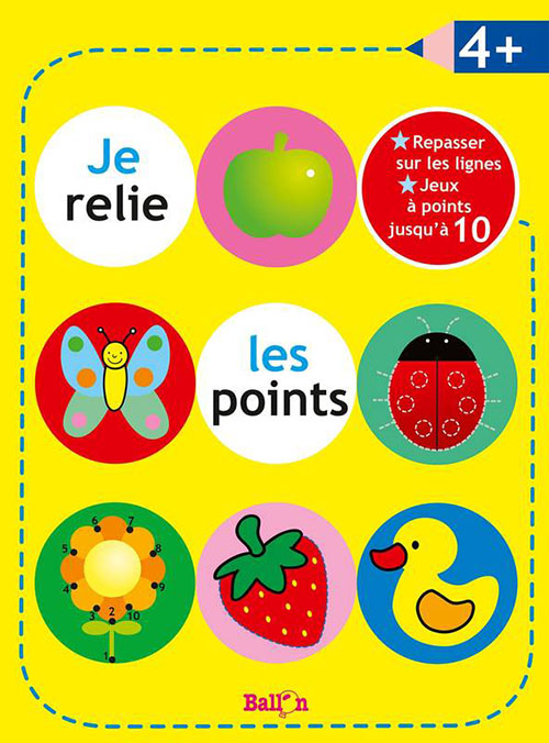 Je relie Les points +4 - Jaune